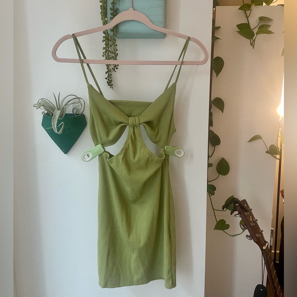 Green Cut Out Dress